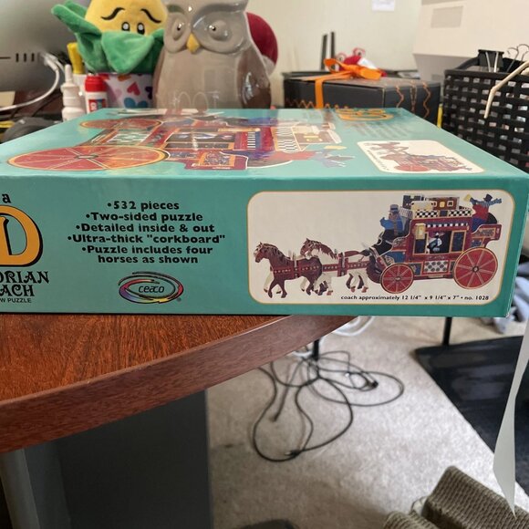 Ceaco Build a 3D Victorian Coach Jigsaw Puzzle 532 Pieces - SEALED - Picture 2 of 2